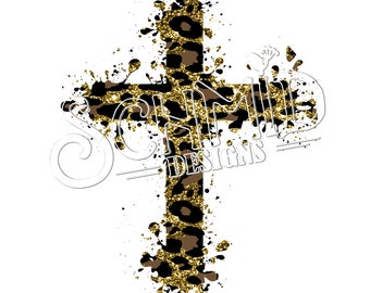 cross png ,leopard splatter cross png, splatter cross jpg, christian cross svg, cross design, leopard cross design,leopard cross splatter