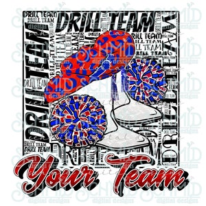 drill team, pick your colors DRILL TEAM, custom drill team png, custom drill team design, drill team spirit wear, competition shirt png