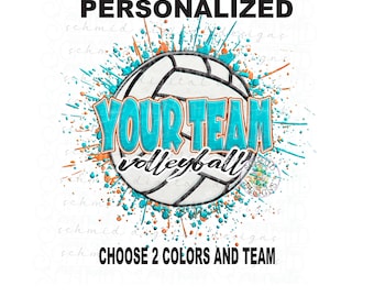 Imagem PNG personalizada de time de VÔLEI feita sob encomenda, com respingos de vôlei, mascote de vôlei em PNG, design de mascote, design de time de vôlei, respingos.