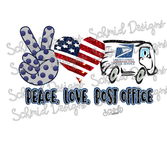 Peace Love Post Office Png Peace Love Post Office Vector Etsy