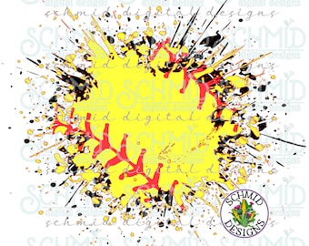 Black, splatter softball png /softball png/ softball background png/ softball background/ digital download
