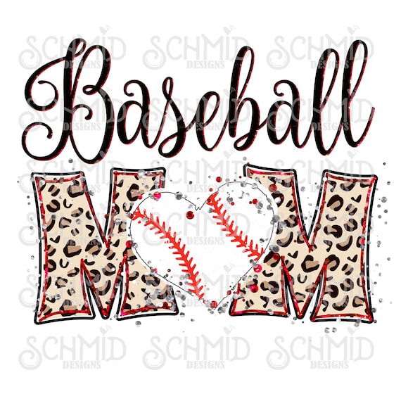 leopard print BASEBALL mom / baseball mom PNG / baseball mom design / baseball mom clipart / baseball clipart/ baseball png