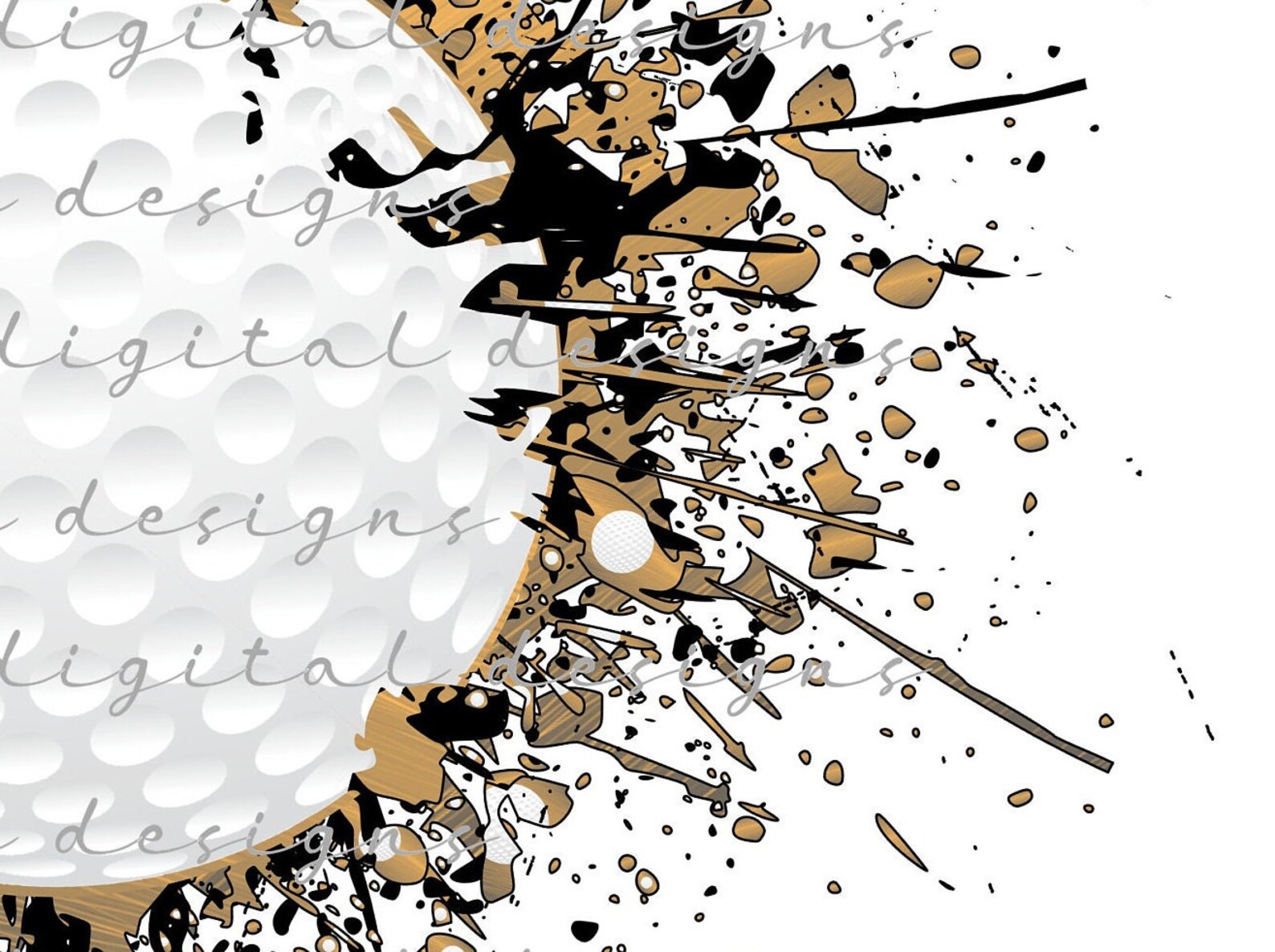 GOLF Bronze Splatter Golf Png Golf Background Golf Shirt - Etsy