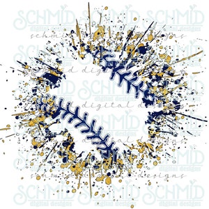 navy blue and gold splatter baseball png, baseball png, baseball background, baseball digital download, baseball shirt png