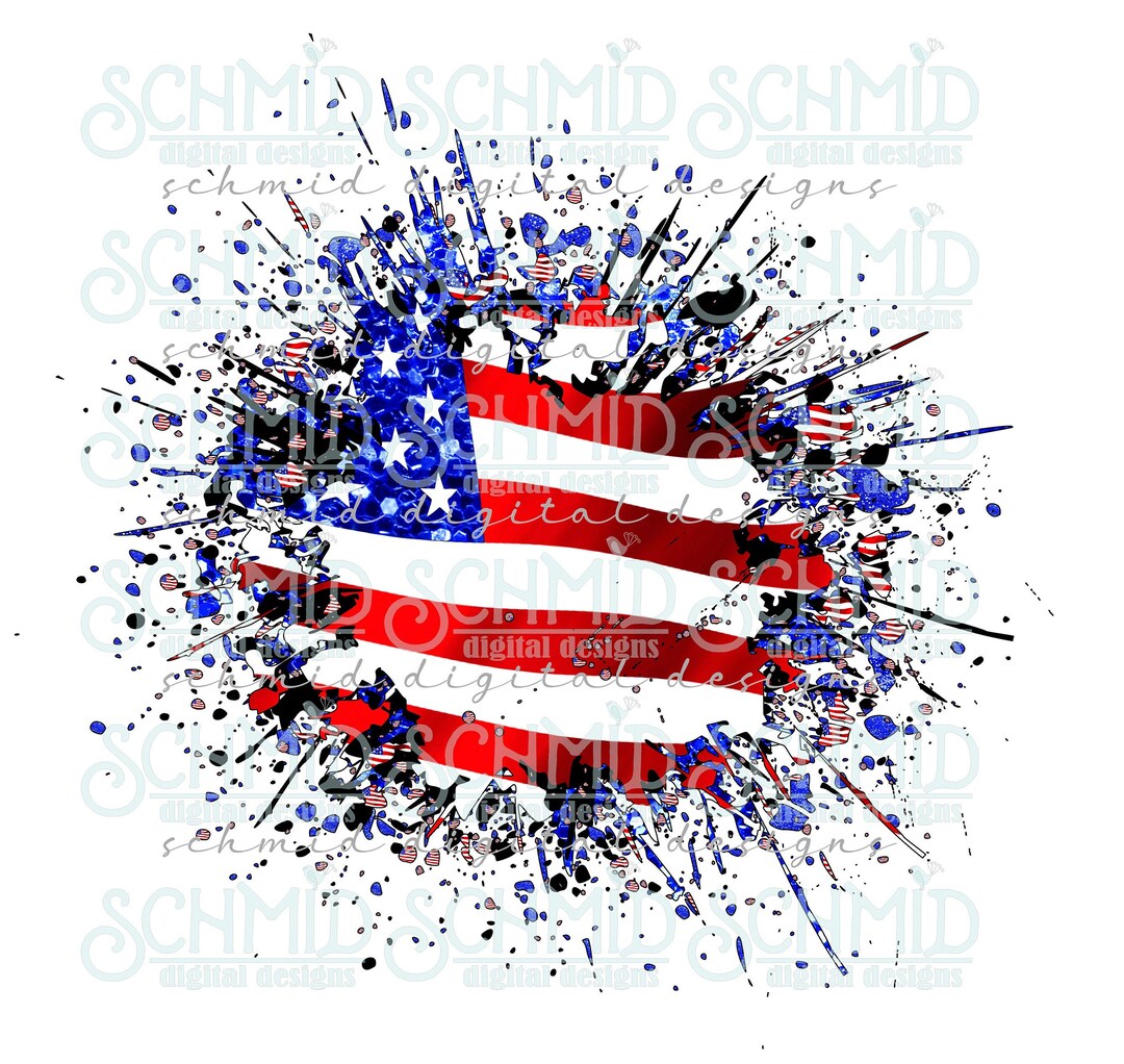 America, American Flag Splatter, America Digital Design, America Shirt ...