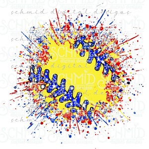 patriotic, splatter softball png /softball png/ softball background png/ softball background/ digital download