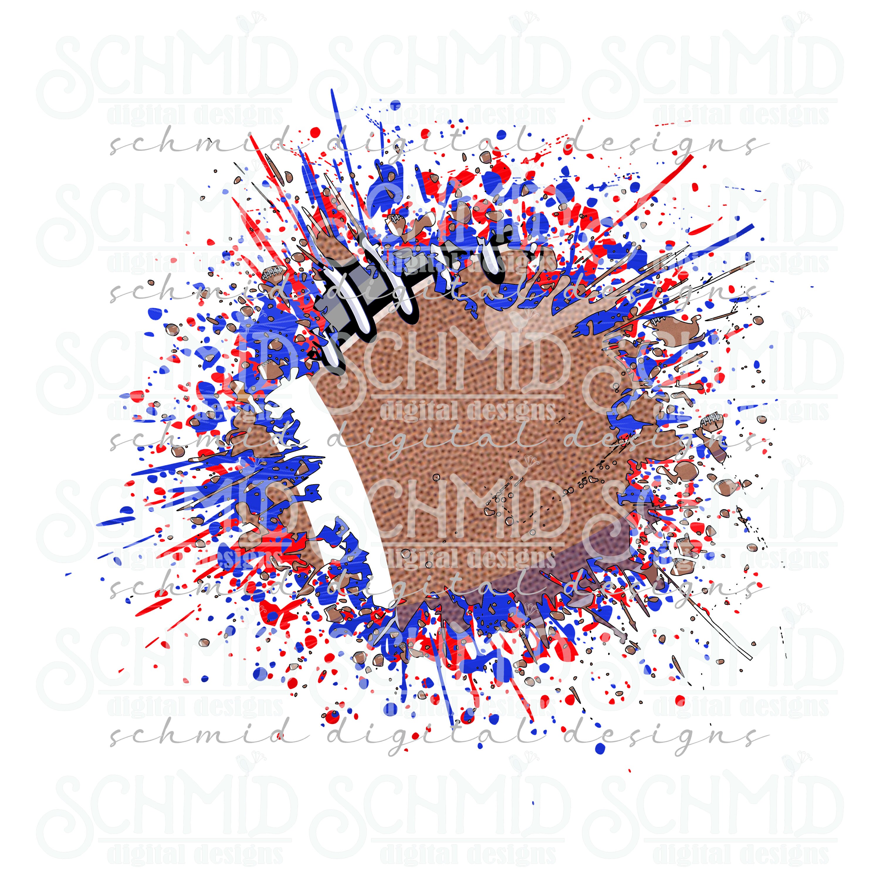 Personalized, Splatter Football PNG, Football Mascot PNG, Mascot Design ...