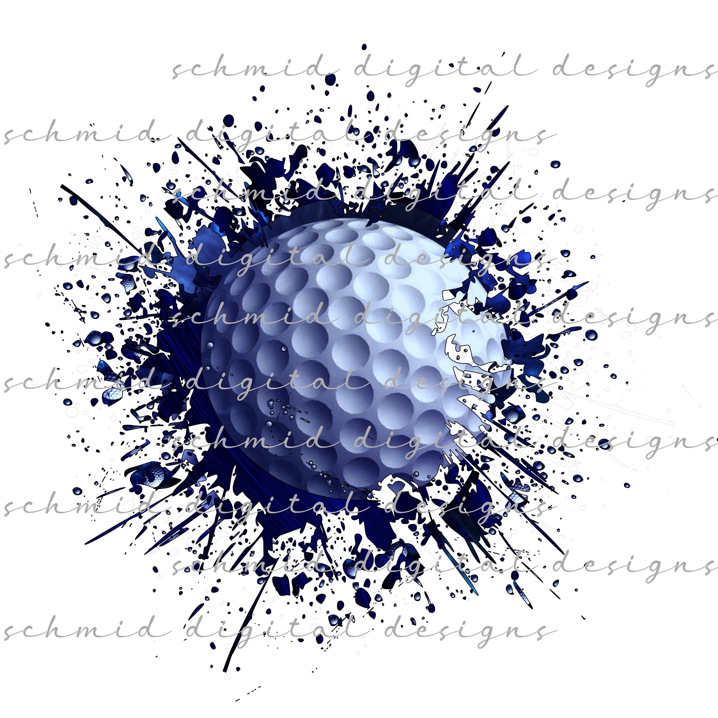 GOLF Blue Splatter Golf Png / Golf Png/ GOLF Background Png/ - Etsy UK