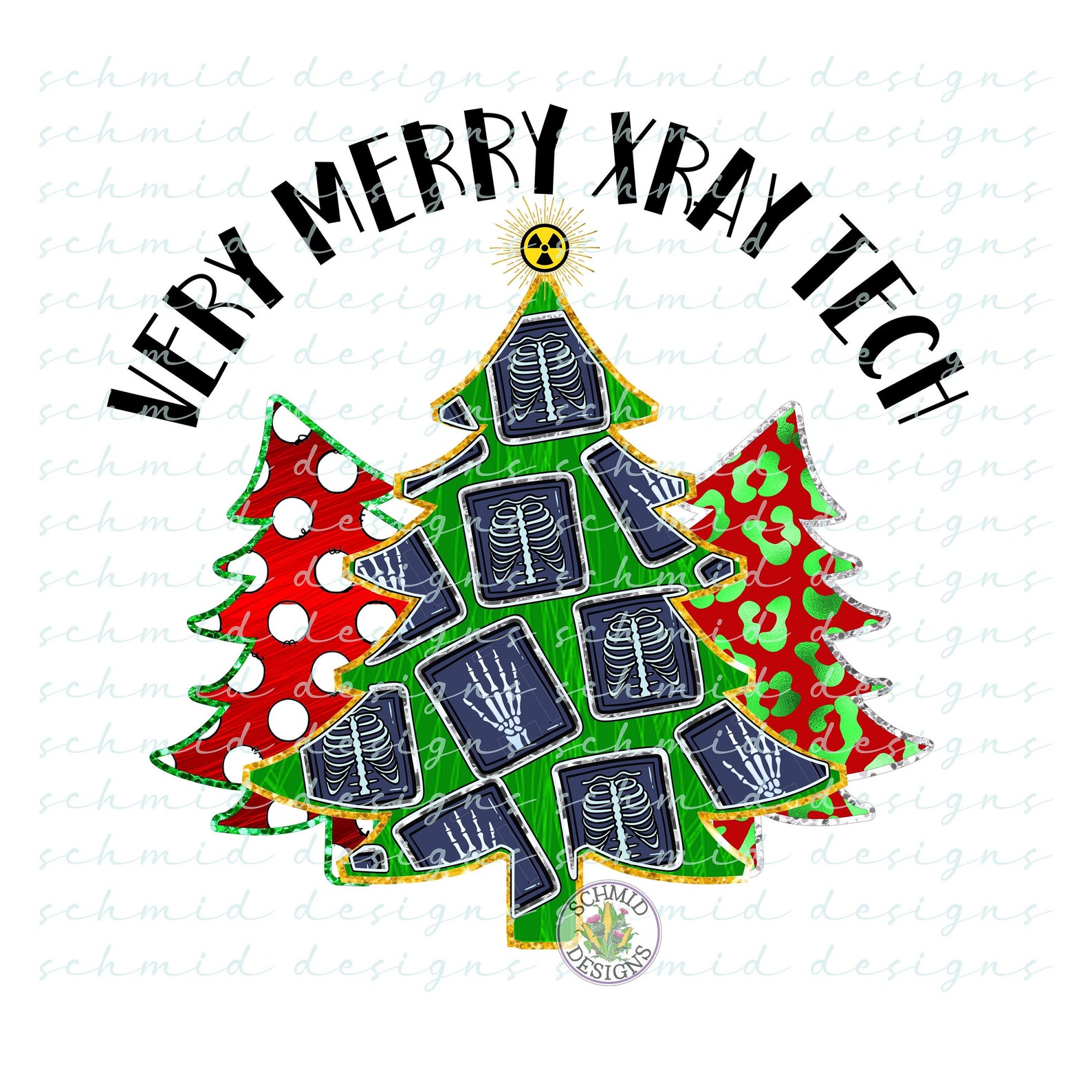 Very Merry Xray Tech Christmas PNG / DIGITAL (Instant Download) Etsy