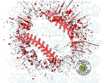 red splatter baseball png, baseball png, baseball background png, baseball background, baseball digital download, baseball shirt png