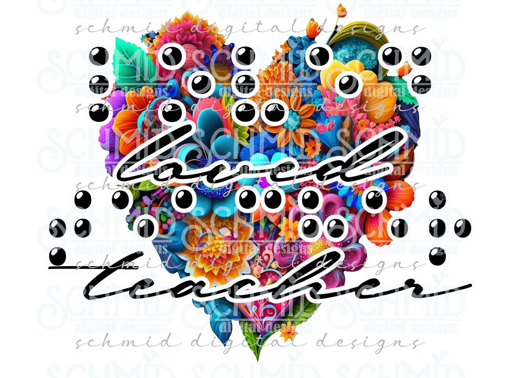 Teacher of the Visually Impaired Braille Teacher Shirt Png Etsy