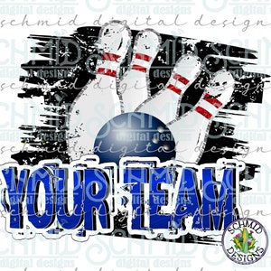 PERSONALIZED bowling png/ bowling design/ bowling team png/ bowling team name / PNG for sublimation, screen transfers and printing