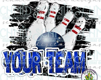 PERSONALIZED bowling png/ bowling design/ bowling team png/ bowling team name / PNG for sublimation, screen transfers and printing