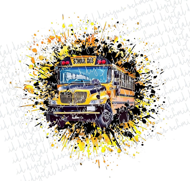 Example school bus driver PNG design on Etsy