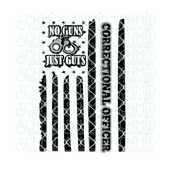 correctional Officer Flag CUFFS, Thin Silver Line Flag, Correctional Officer Distressed Flag PNG for sublimation