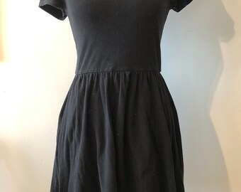 black cotton shirt dress