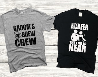 GROOM AND CREW shirts Bachleor party t-shirts Guys night out tees Wedding Party Shirts