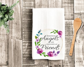 SERVIETTE D'AMIS Les amis sont déguisés en anges