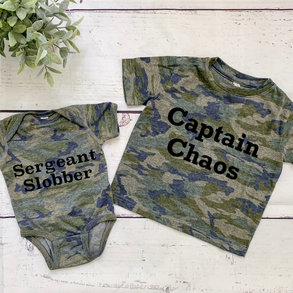 Personalized Camo onesies and or toddler shirt