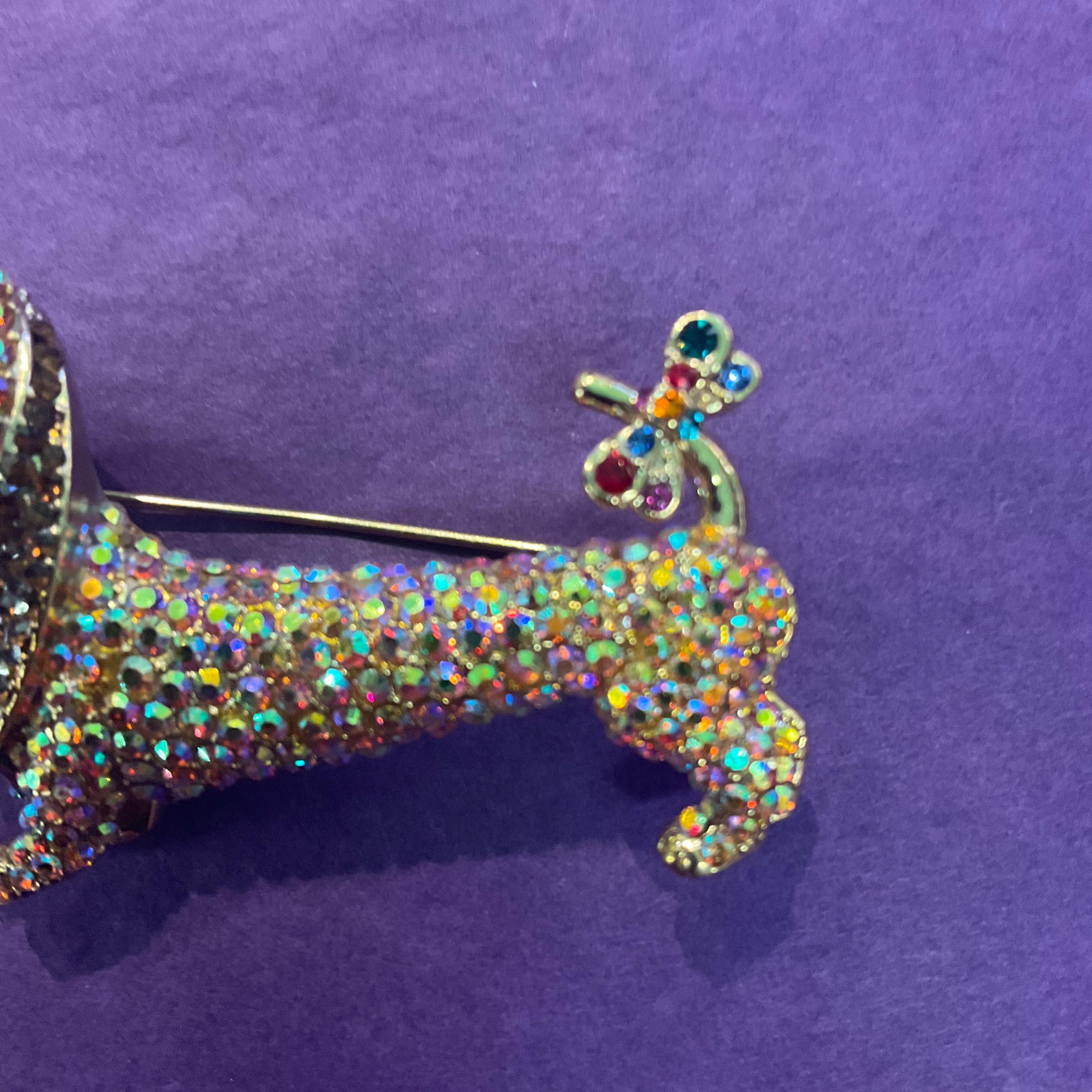 Vintage Butler and Wilson Gold Large Rainbow Dashund Brooch - Etsy
