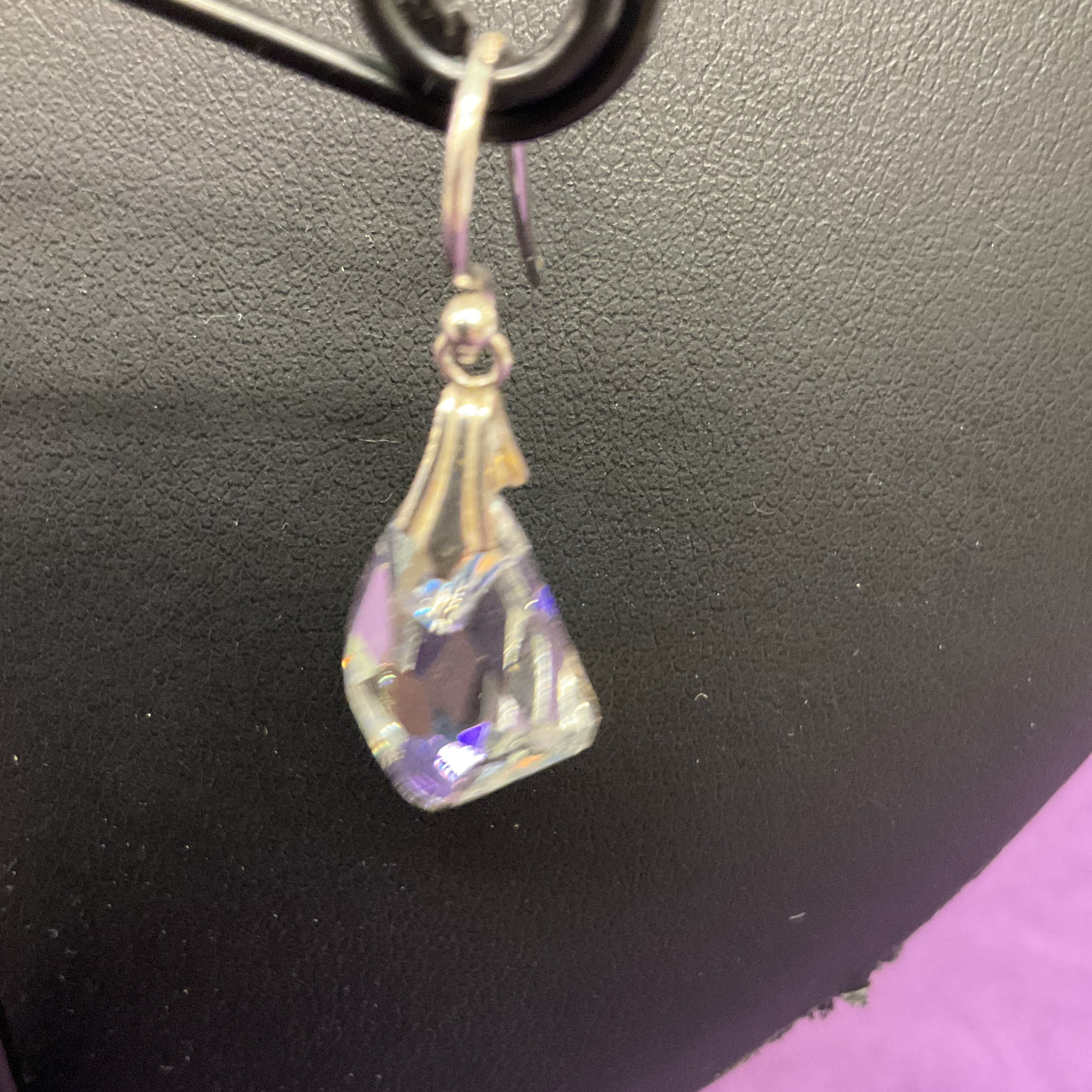 Orecchini Pendenti In Argento 925 Con Cristallo Aurora Boreale – Colori Vari – Modello PGD-366 - 3