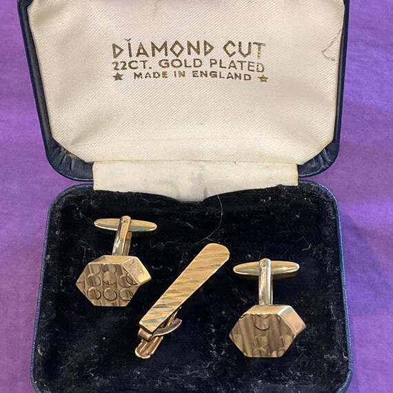 Paire De Boutons De Manchette Plaqués Or 18k (750) - Motif Art Nouveau Circulaire