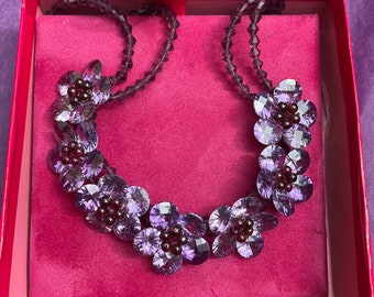 Vintage Butler and Wilson Lilac/purple Crystal Necklace