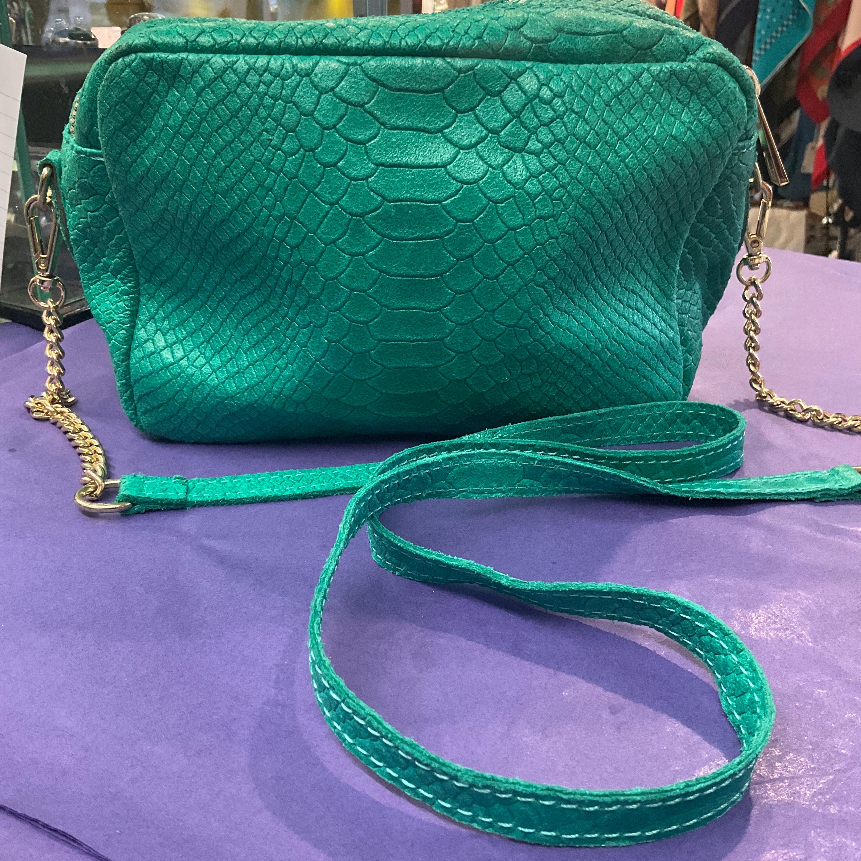 Jade Green Leather Crossbody Bag UK
