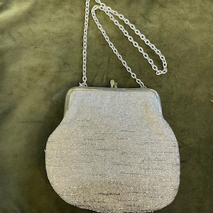 Vintage swingende jaren zestig zilveren cocktailtas