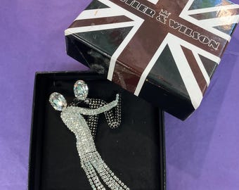 Vintage Butler and Wilson Art Deco Style Oversised Dancing Couple