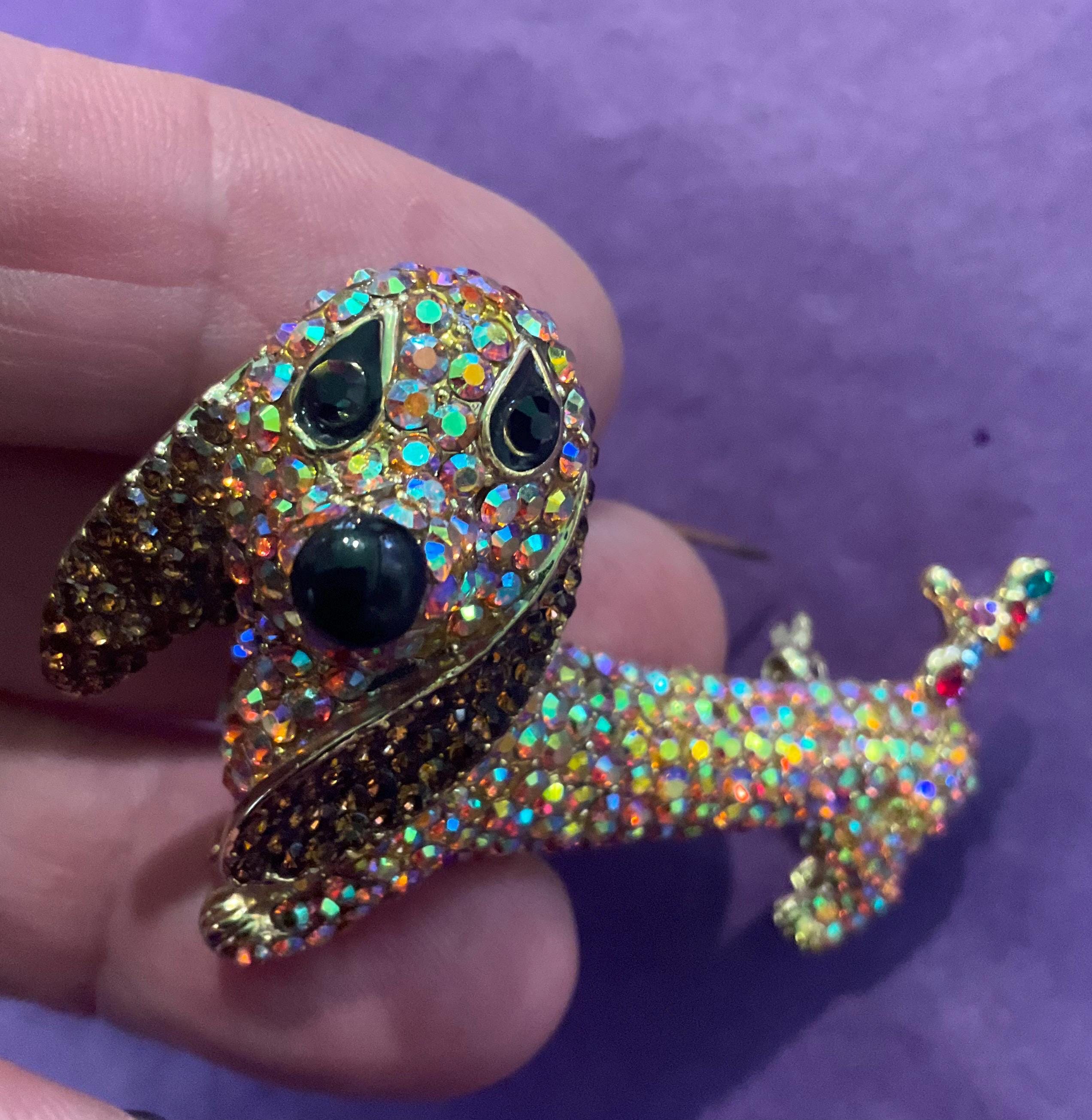Vintage Butler and Wilson Gold Large Rainbow Dashund Brooch - Etsy