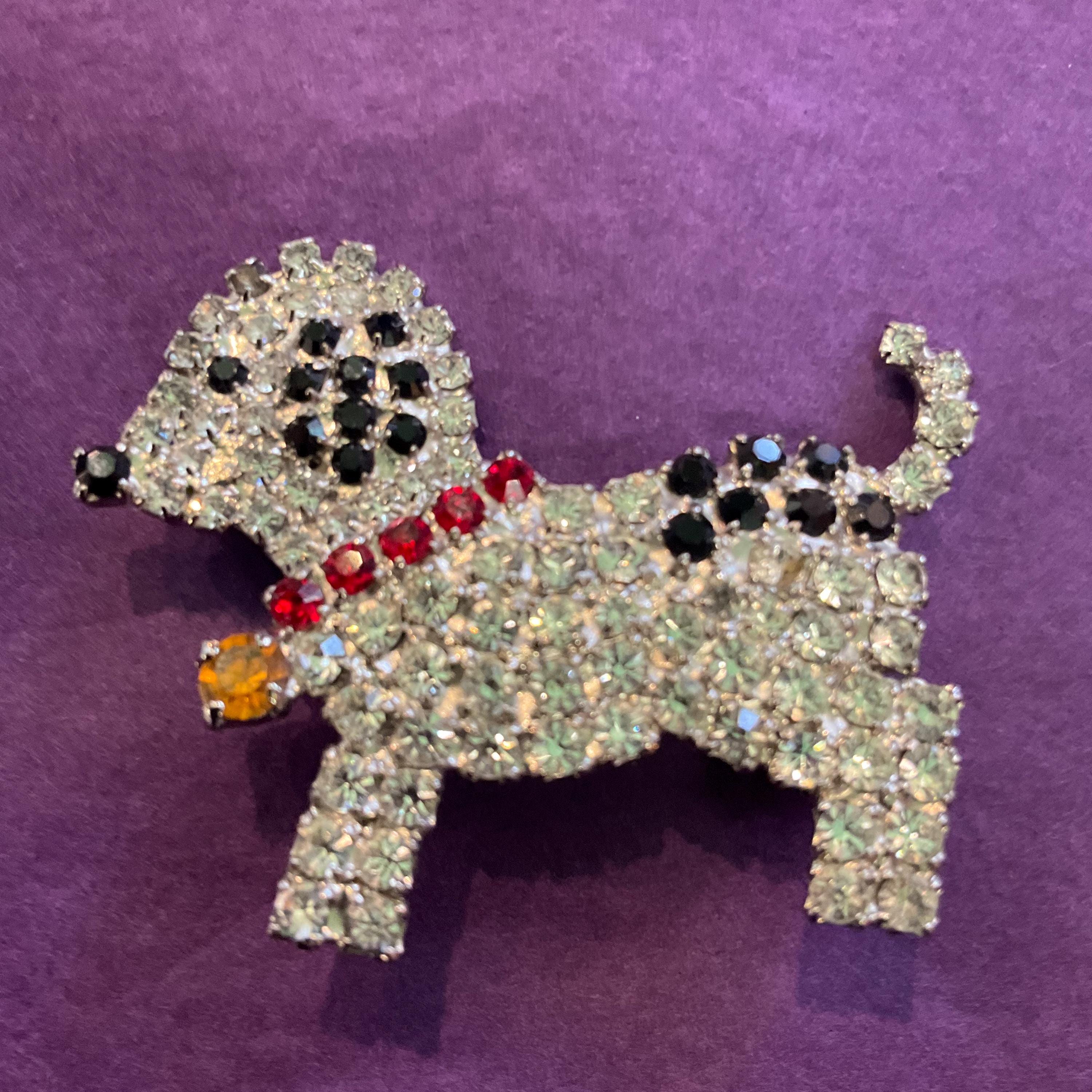 Butler and Wilson Dog Brooch - Etsy UK