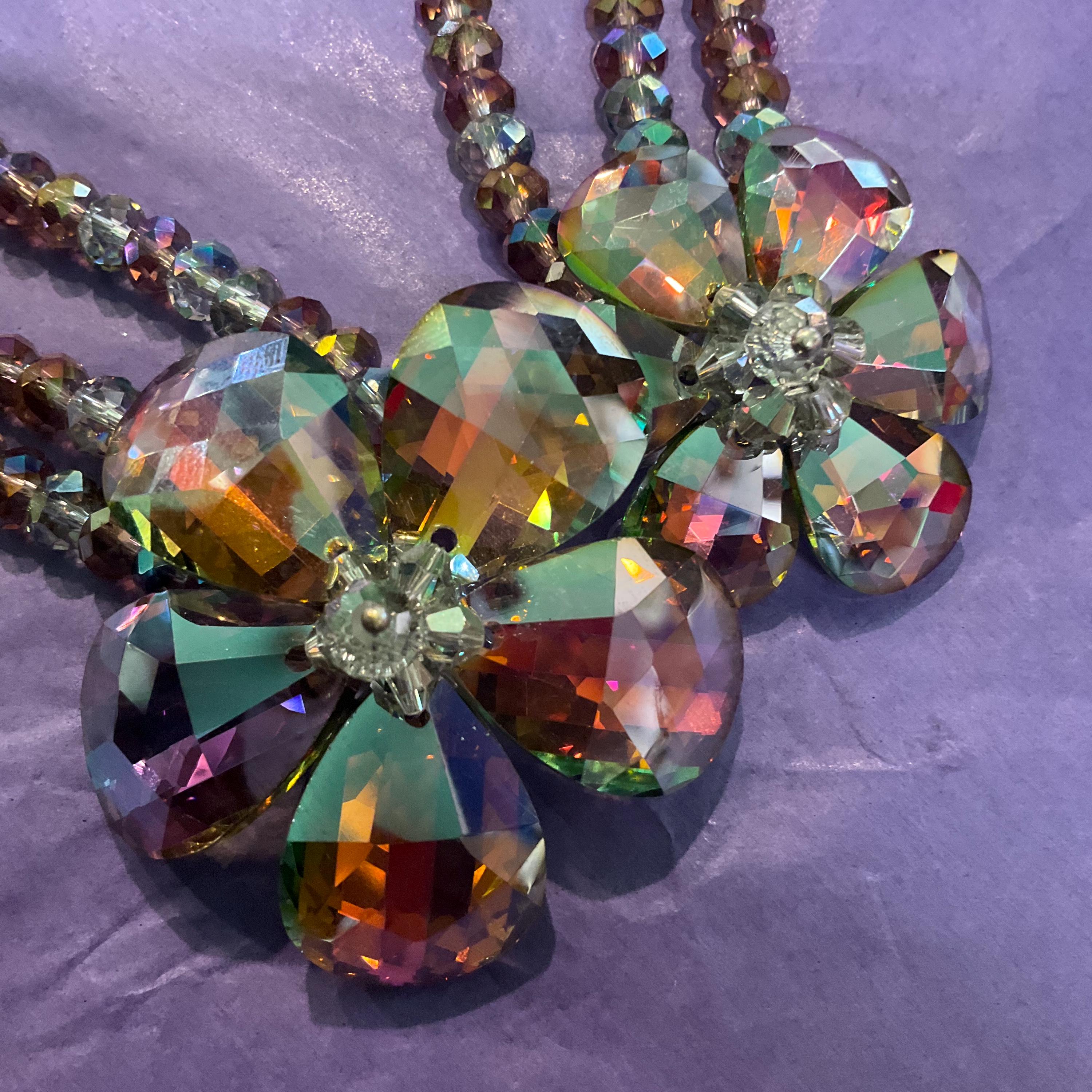 Vintage Butler and Wilson Triple Strand Borealis Crystal