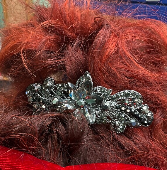 Glamour Girlz Haarspange – Vintage-Stil Aus Metall Mit Strasssteinen, 8,5 Cm Breit