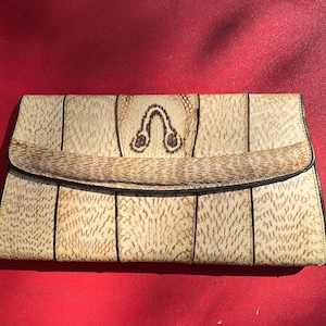 Vintage 50er/60er Jahre Schlangenleder Clutch Bag