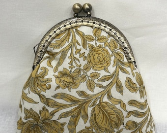 Liberty London print kiss clasp purse, coin purse, card holder, handmade in uk