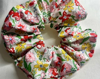 Liberty London Hair Scrunchie, Large cotton Scrunchie, handmade in Uk