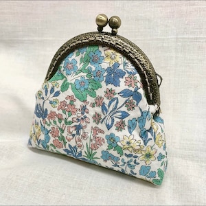 Liberty London print kiss clasp purse, coin/ card holder, handmade in uk image 1