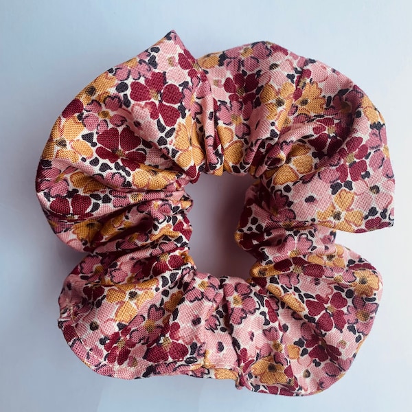 Liberty Print Cotton Hair Scrunchie, made in Uk