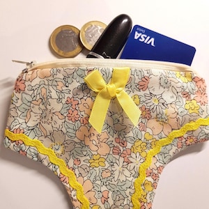 Porte-monnaie imprimé Liberty, porte-monnaie en Liberty London, pièce de monnaie et carte, sac à main culotte, fait main au Royaume-Uni