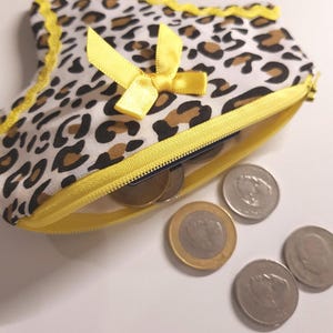 Portemonnee met dierenprint, portemonnee voor munten en kaarten met dierenprint, portemonneetje