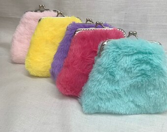 fluffy coin purse