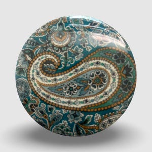 Liberty London Paisley Compact Mirror: Handmade Purse Pocket Mirror