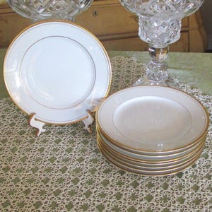 Set of Four Vintage Fitz & Floyd Palais White 6 1/2&quot; Bread Plates, 2 Sets Available, Gorgeous Gift, Excellent Condition!