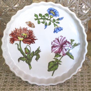 Vintage B.I.A. Caroline 10&quot; Fluted Quiche Dish, Lovely Gift for Her, Excellent Condition!