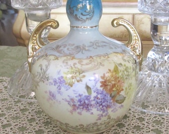 Antique Royal Saxe E S Germany Decanter Vase, circa 1891 Collectible