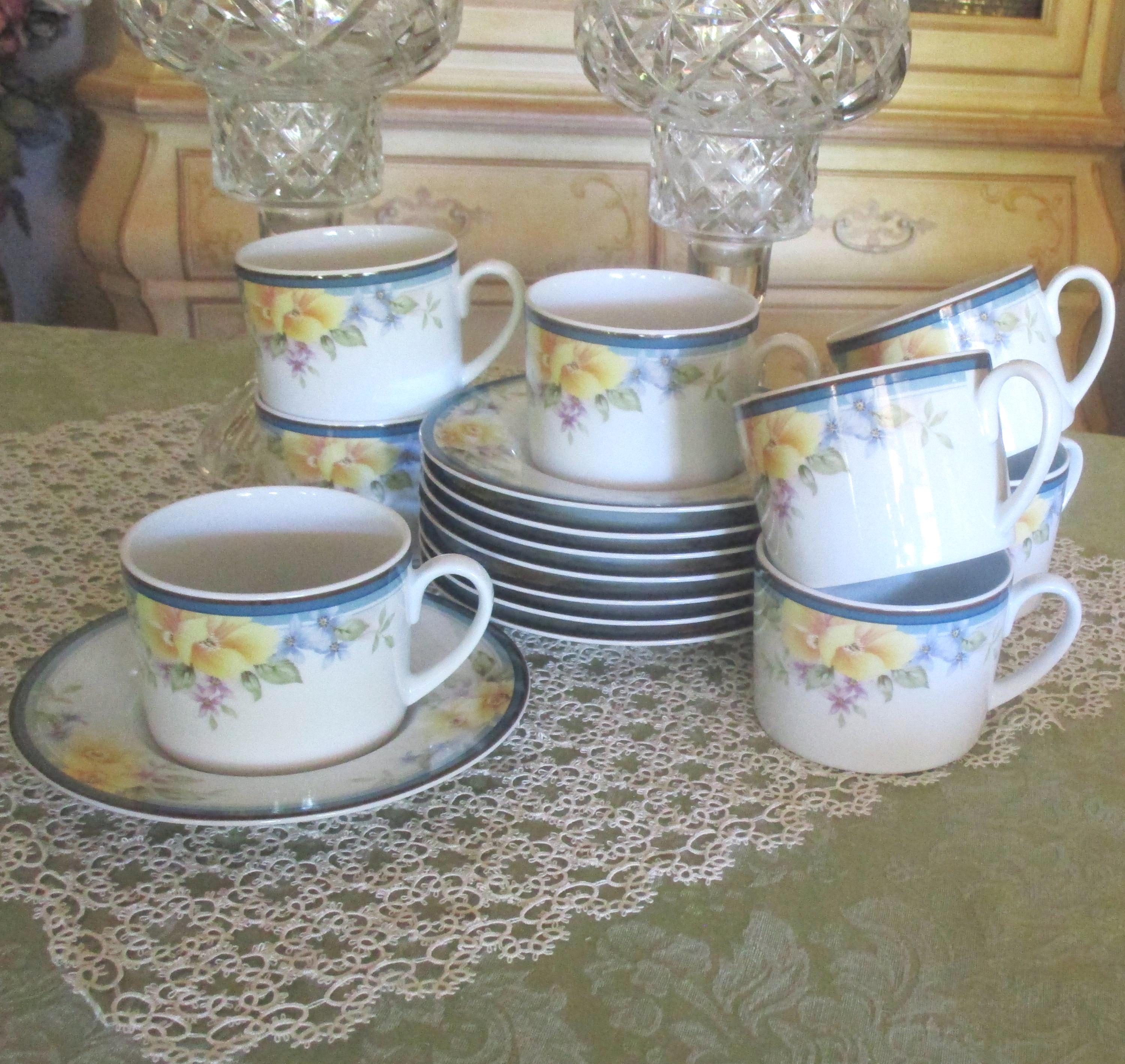 Vintage Christopher Stuart Tranquility Dinner Plates, Floral China, Set ...