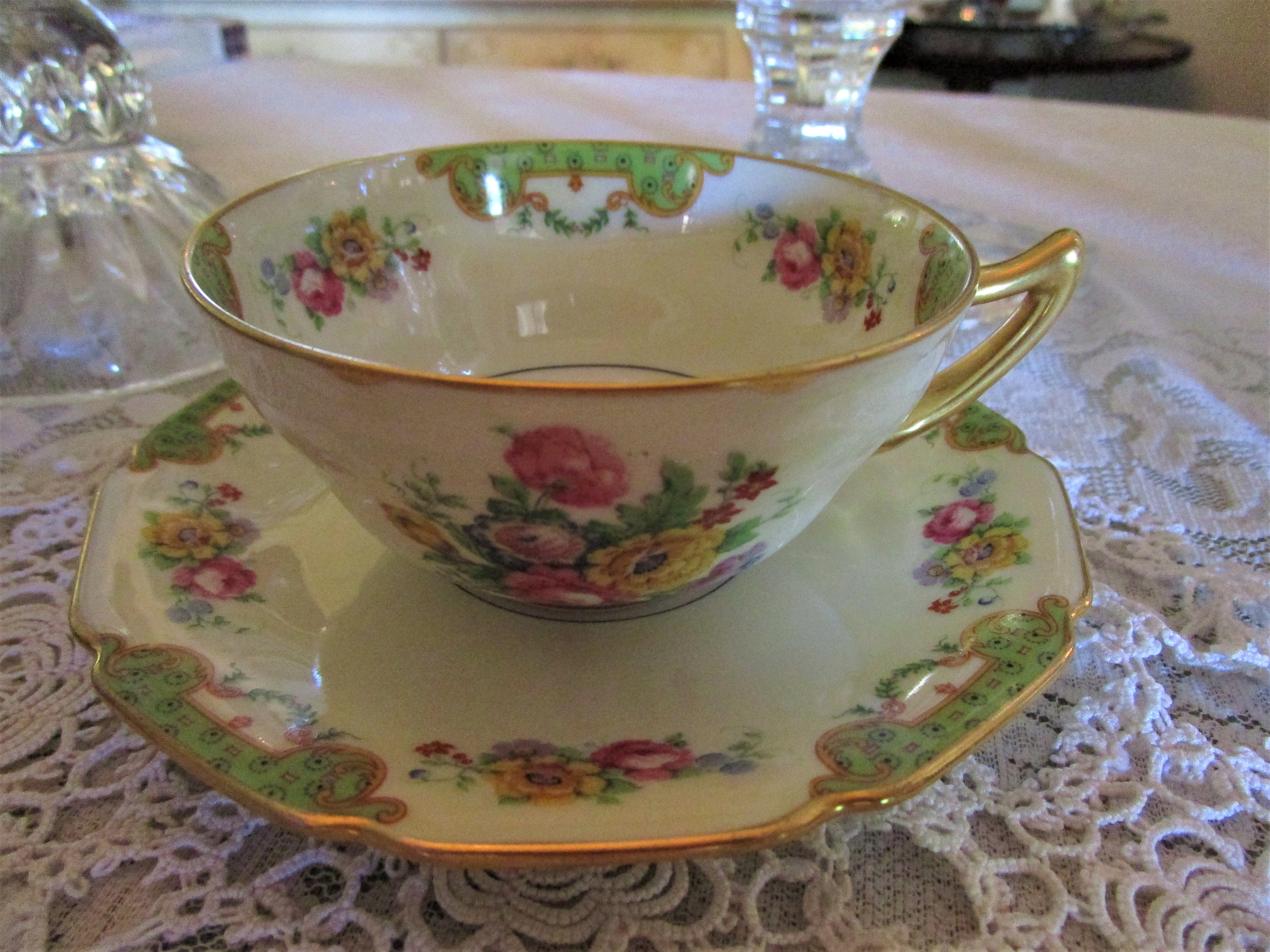 Set of TWO Antique Limoges T & V la Cloche Tea Etsy