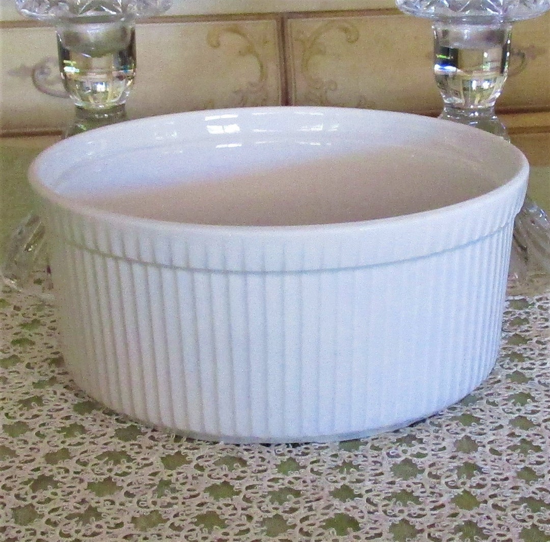 Apilco Classic Whiteware 7 5/8 Soufflé Dish, Excellent Condition Etsy