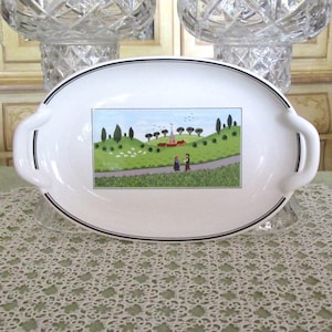 Vintage Villeroy & Boch Design Naif Oval Serving Dish, Folk Art Gift, Excellent Condition!